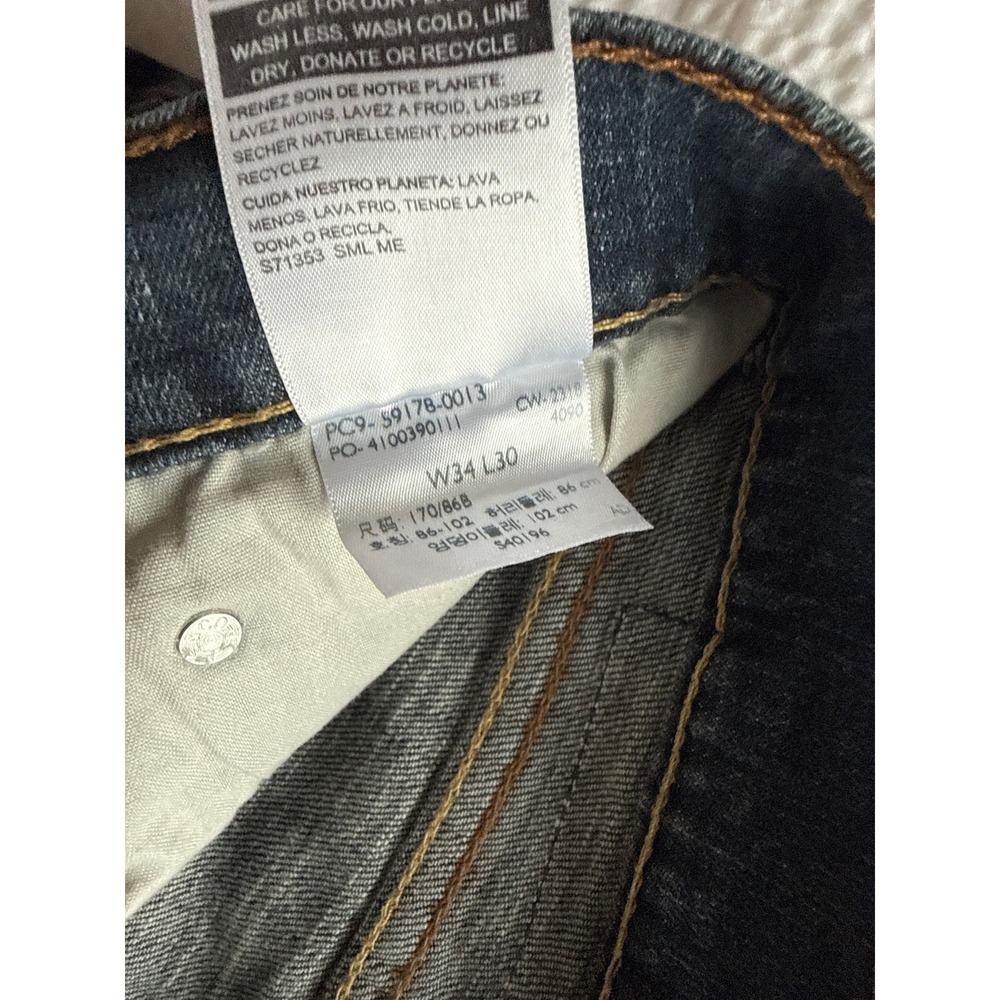 Signature Levi Strauss S37 Slim Super Flex Levis Jeans Mens Size 34x30 - Picture 3 of 5